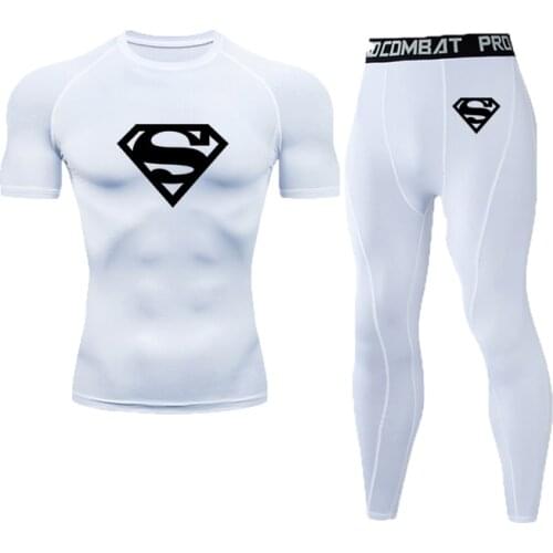 Mens Basketball Suit Mens Tight Sports Suit Breathable Suit Quick Drying Suit Race T-Shirt Muscle Mens Suit Compression Suit