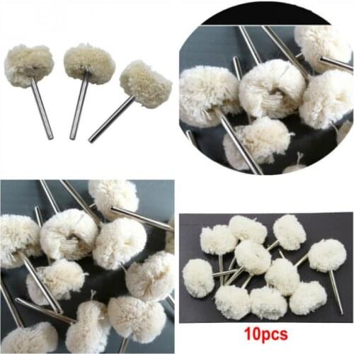 10 woolen handle polishing wheels, suitable for polishing and polishing all types of jewelry and precious metals