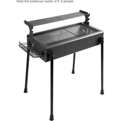 Portable family outdoor charcoal grills folding grills rotating backyard charcoal grills