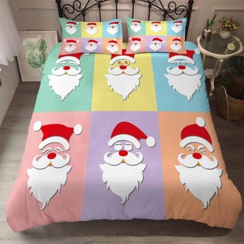 Bedclothes Drop Shipping Bedding Set Christmas Grandpa Beard Beddings And Bed Sets Set De Cama 3d Full Queen California King Bed