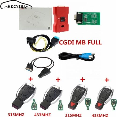 Original CGDI Prog MB Key Programmer Support All Key Lost Fastest Add Key With ELV Adapter Simulator AC Adapter EIS ELV for Benz