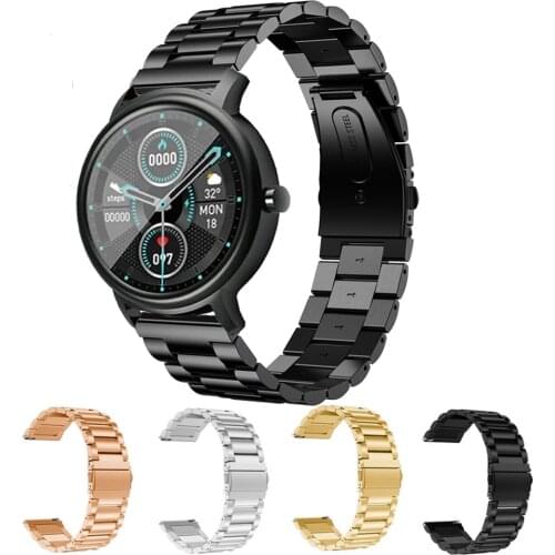 20mm Metal Watch Band For Xiaomi Mibro Air Strap Stainless Steel Bracelet Replacement Wristband for Mi bro Color Watchband