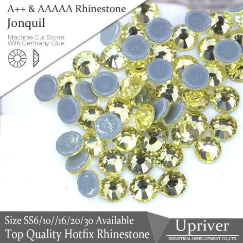 Upriver A++ 1440pcs/288pcs Flatback High Quality Bright Glass SS6-SS30 Jonquil Hotfix Rhinestone For Clothing Accessories