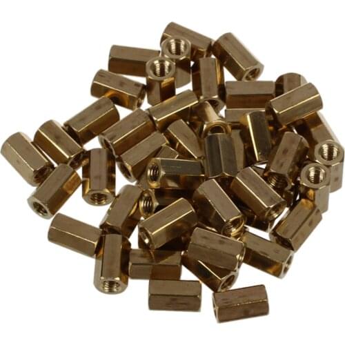 Top quality 50 Pcs Metal Hex M3 Female Screw PCB Standoff Spacers 8mm Body