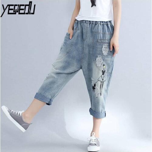 Женские джинсы с вышивкой Yeqedu China At AliExpress