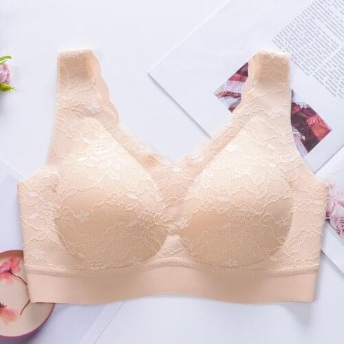 3D Wireless Contour Bra Padded Lace Push Up Brassiere Women Daily Bras