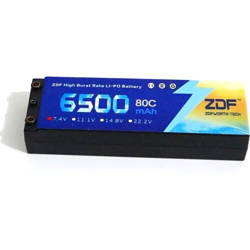 ZDF RC Car Lipo Battery 2S 2P 7.4V 6500mah 80C Max 160C Hard Case For RC Helicopter Quadcopter Airplane Car RC Truck