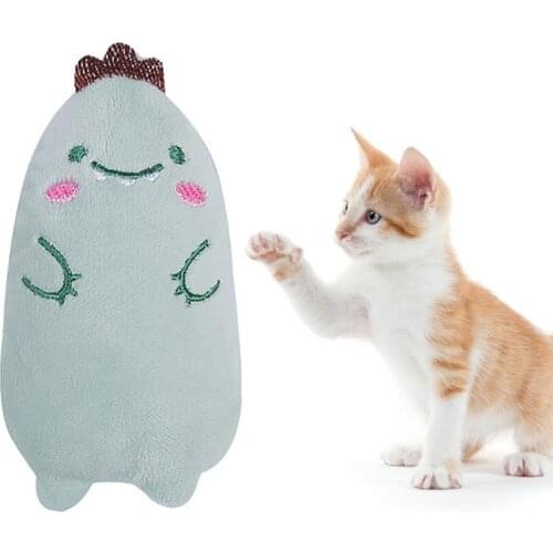 1pc Bite Resistant Plush Cat Toy Interactive Stuffed Kitten Toy Catnip Toys Cat Chew Toys Pet Supplies