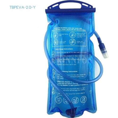 200Pcs/Lot Portable 2L Eco-friendly PEVA Folding Water Bladder Bag Hydration System For Cycling Hiking Drinking Water Bags