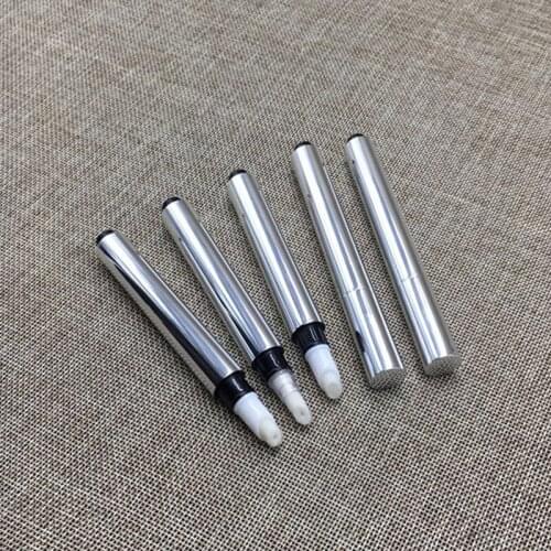 3ML Aluminium Metal Empty Makeup Eye Gel Pen, Click Pen, Press Pen, In Silver Color, For Lip Gloss fashion