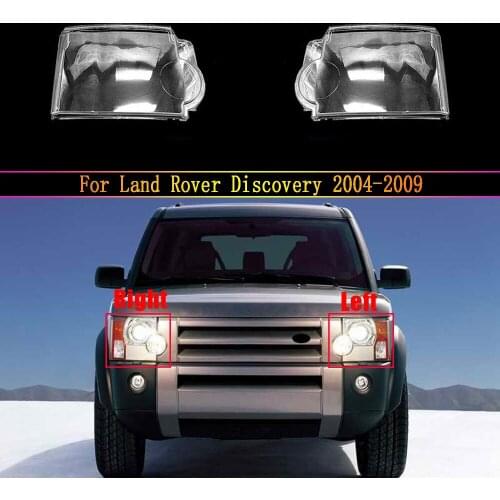 Auto Case For Land Rover Discovery 2004 2005 2006 2007 2008 2009 Car Front Headlight Glass Lamp Shell Lens Light Caps Cover