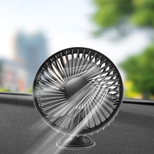 3 Style USB Car Fan Suction Cup Car Seat Back Single Head Car Fan 12V24V Universal Large Wind Three Speed Control USB Car Fan
