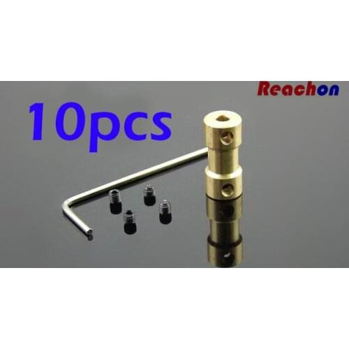 Free Shipping 10pcs Copper Coupler Coupling Boat Motor shaft connector adapter for RC Boat 3.17mm 4mm 5mm 2mm 2.3mm 6mm