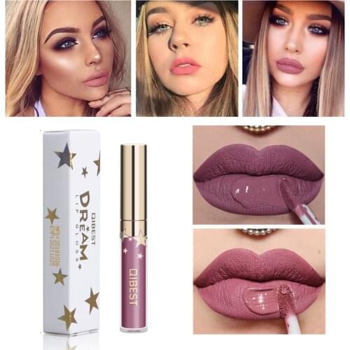 Brand 24 Colors Make Up Lipstick Matte Waterproof Nude Lip Gloss Mate Long Lasting Fashion Red Brown Women Lips Makeup Cosmetics
