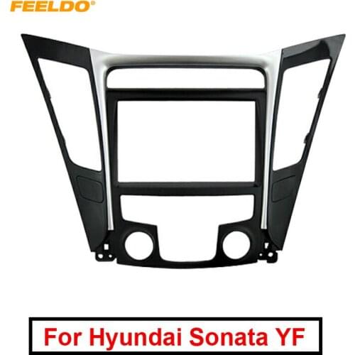 FEELDO Car Refitting DVD Radio 2Din Fascia Frame for Hyundai Sonata YF(LHD & RHD) Stereo Face Panel Dash Trim Kit #AM5146