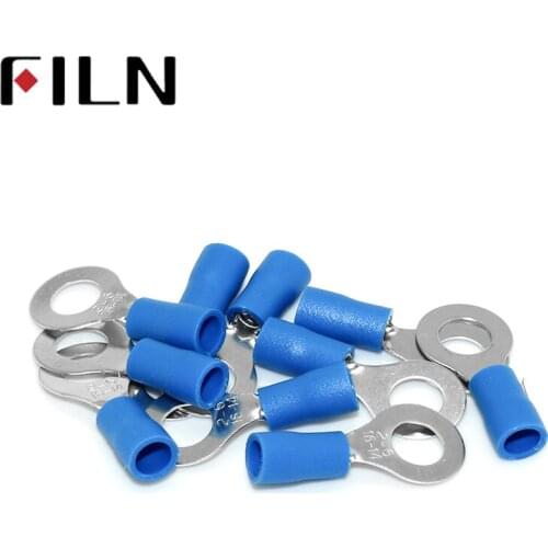 RV2-6 Blue Ring insulated terminal Cable Wire Connector 100PCS/Pack suit 1.5-2.5mm Electrical Crimp Terminal