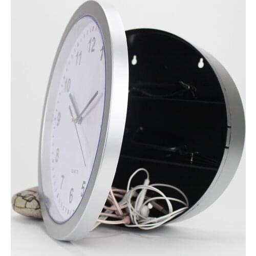 Creative Wall Clock Hidden Safe Stash Secret Money Jewellery Storage Container Box Home Office Quartz Clock 25cm