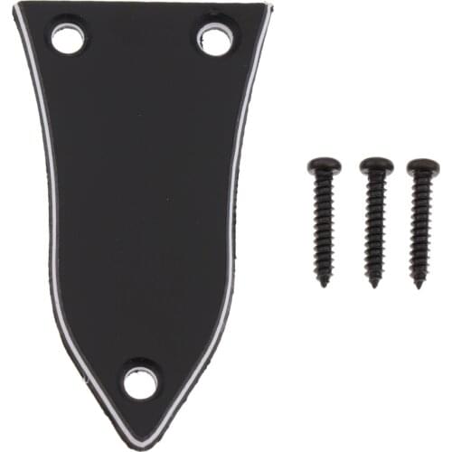 Rod Cover Plates 3 Screws Sets for Guitar Replacement Black