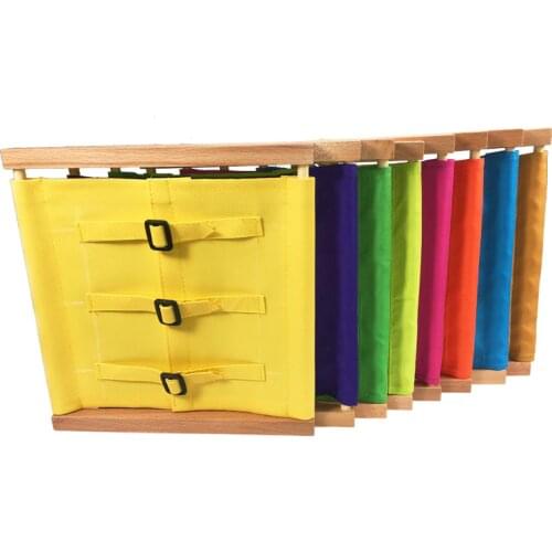 Unisex Toddler Montessori Materials Toy Wood Buttons Dressing Frame Wooden Practical Life Skill Education Toys For Children Gift