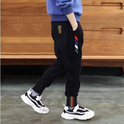Fashion Boys Pants Autumn Winter Kids Teenagers Clothing Cotton Long Trousers Children Boys Clothing Sport Pants 6-14Yrs MD20342