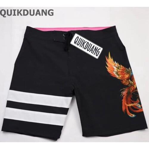 New Arrival Bermuda Men Swim Board Shorts Quick-Dry Spandex Beachshorts Waterproof Surf Pants Stretch Trunks Casual Shorts E545