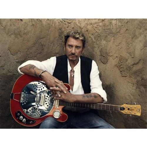 Johnny Hallyday DIY Embroidery Cross Stitch 11CT Kits Craft Needlework Set Printed Canvas Cotton Thread Home Room