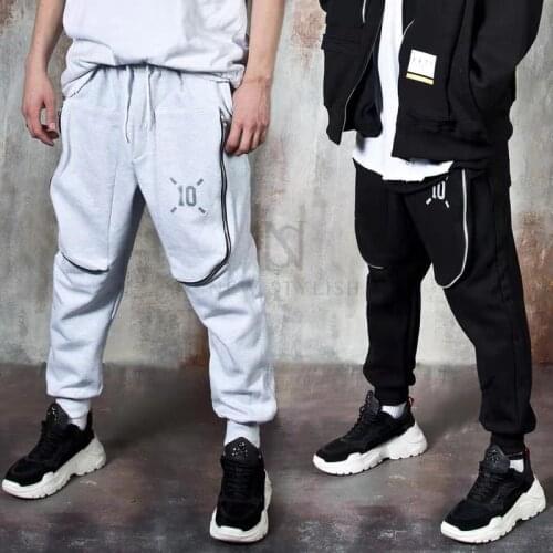 New Fashion knitting fitness Men pants sweatpants character outdoor gym running training slacks jogging squats man casual pants