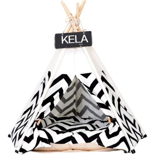 Pet Tent House For Dogs Cat Dog Bed With Thick Cushion 4 Colors House Kennels Tents Portable Pets Puppy Supplies Outdoor Indoor