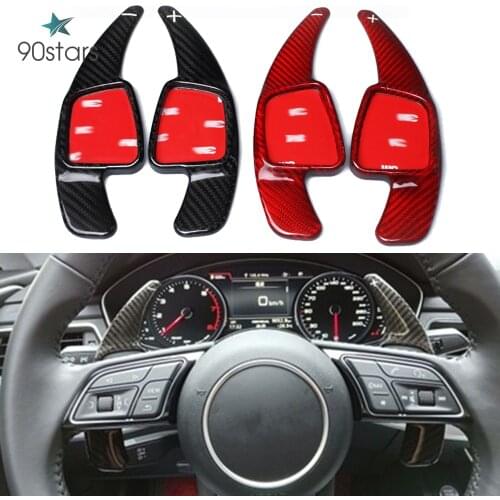 Carbon Fiber Wheel Shifter Paddle Shift Extension For Audi A3 A4L A5 A6L A7 A8 TT TTS SQ5 RS3 Q3 Q5 Q7 S5 S6 Car Shift paddles