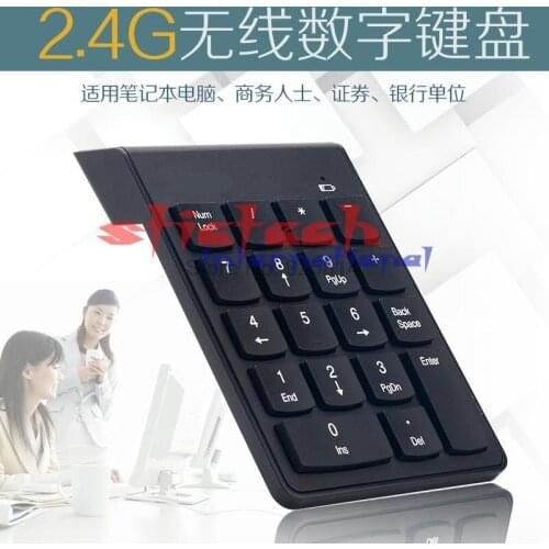 By dhl or ems 100pcs 2.4G USB Numeric Keypad 18Keys Wireless Keyboard Mini Digital Keyboardy Number Pad Ultra Slim For Compute