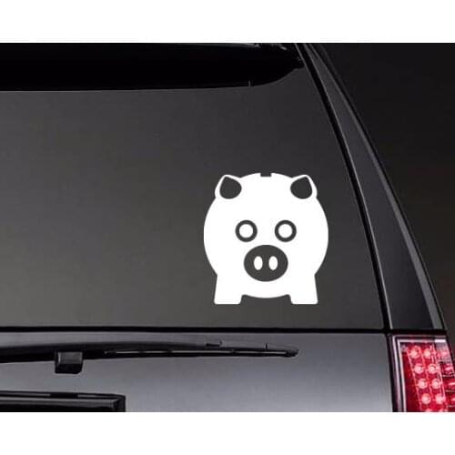 Piggy Bank Pig Face Vinyl Stickers Car Decal Waterproof Removable Art Modern Rear windshield Decor Car Window Decals New ZP0635