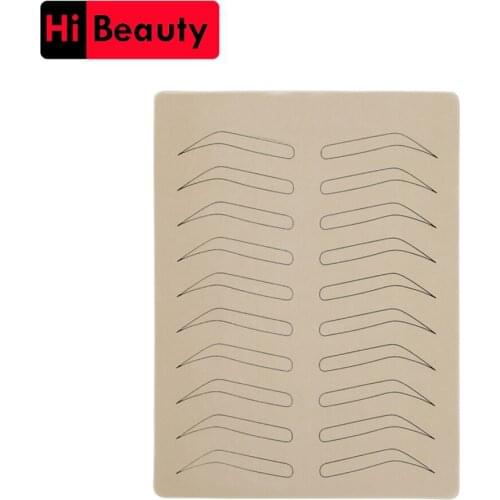 10PCS Rubber Practice Skin Fake False Eyebrows Pigment Free For Microblading Permanent Makeup Tattoo Training Learning Beginners
