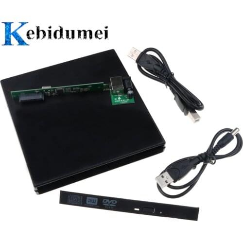 Slot in USB 2.0 12.7mm SATA Interface Notebook CD/DVD RW Burner ROM Drive External Case For Laptop Optical Driver