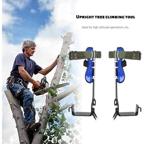 2 Gears Tree Climbing Spike Set Safety Belt Adjustable Lanyard Rope Rescue Belt Multiple Uses Tree Climbing Tool