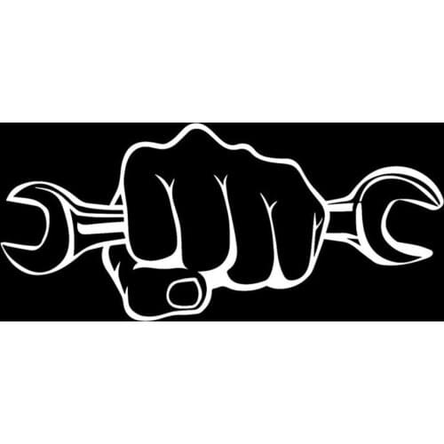 Fashion Self-Adhesive Car Stickers Mechanic Holding A Wrench Motorcycle Decals car accessories 2020