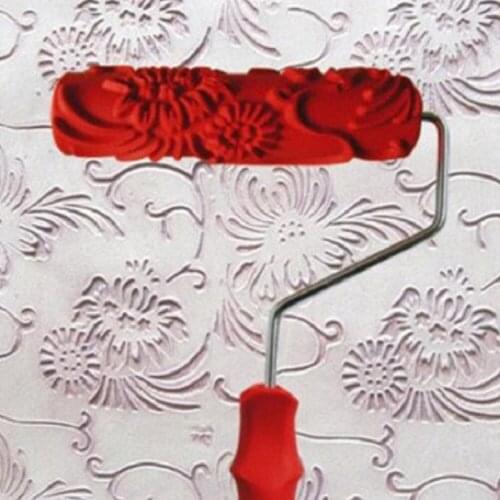 Home Improvement Decor Tool Embossed Wood Grain Roller Painting Roller With Handle For Wall Decoration