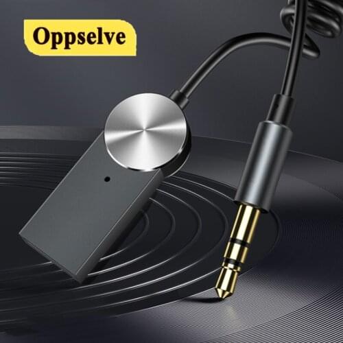 USB Bluetooth 5.0 Receiver Speaker Aux Bluetooth Adapter Dongle Cable For Car 3.5mm Jack Auto Handfree Car Kit Music Transmitter