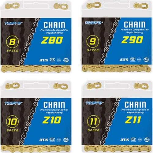 Gold Chain 8/9/10/11 Speed Bicycle Chain Variable Speed Mountain MTB Road Bike Anti-rust Chains Gold Cycling Accessories