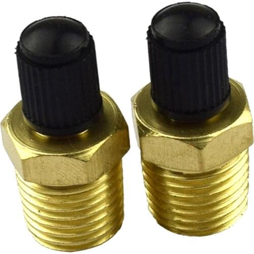 1 Pair 1/4 NPT Nickel Plated Brass Air Compressor Tank Fill Valve Schrader 1/4" Male National Pipe Thread