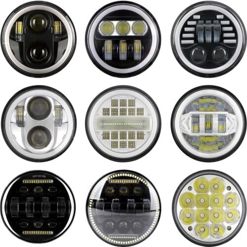 1 Pc 5.75 Inch Motorcycle LED 4D Projector Headlight 10-30V Car Fog Lamp Hi-Lo beam IP67 Waterproof For Dyna/softail/Sportster