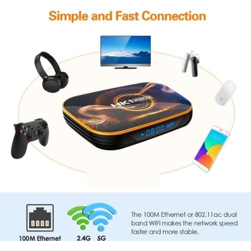 10pcs /lot HK1 Rbox R1 Smart TV Box Android 10 4GB 64GB RK3318 1080P H.265 4K Set Top Box