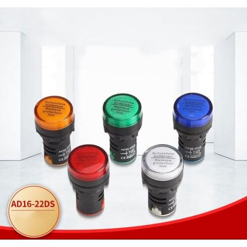 10pcs/lot Indicator Lights Professional Lighting Power Indicator 2mm AD16-22DS Semaphore Universal 12V24V220V380V Machine E11911