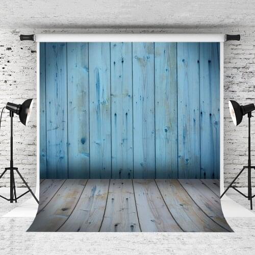 VinylBDS Retro Blue Background Photography Wood Children boy Background Photography Vintage Scenic Photography Backdrops
