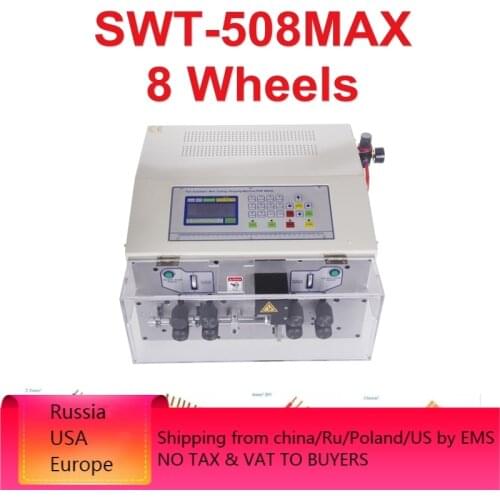 800w wire cutting crimping SWT508MAX 8 wheels 25 square millimetre automatic wire stripping and peeling machine