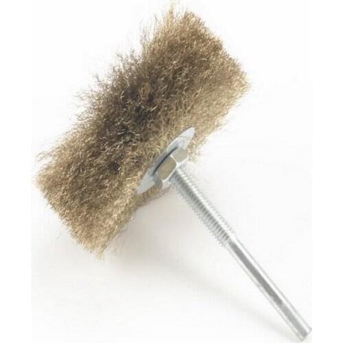 Free shipping of 1PC 80mm*6mm SS steel wires polished Head Brushes for Carving Burr Wood Mahogany Furniture Root Relief