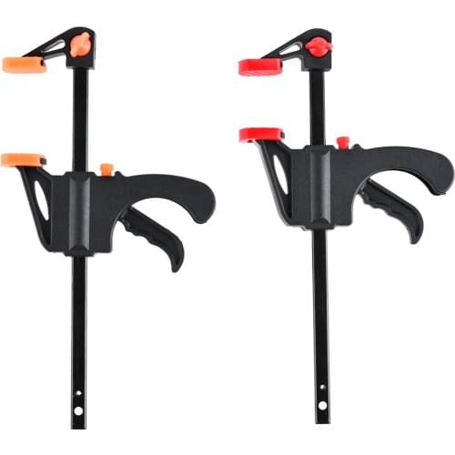 2/4 Inch Woodworking Clip Quick Ratchet Release Speed Squeeze Wood Working Work Bar F Clamp Clip Kit Spreader Gadget Hand Tools