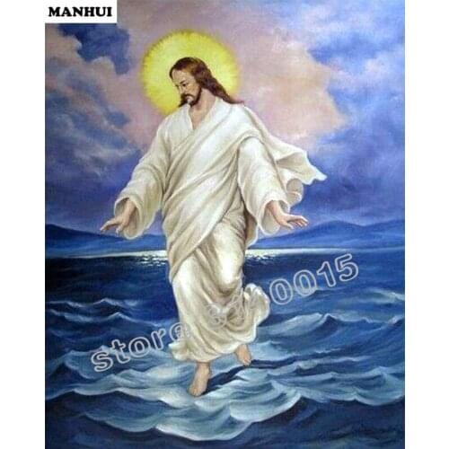 Diy Needlewory Jesus Pattern Diamond Embroidery 5D Diamond Painting Cross Stitch Spuare Rhinestone Home Decor BEF219