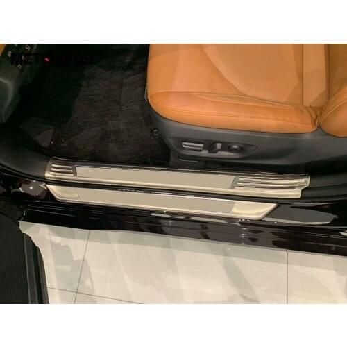 For Toyota Avalon 2019 2020 Stainless Steel Inner Exterior Door Sill Strip Scuff Guard Plate Sticker Accessories Car Styling