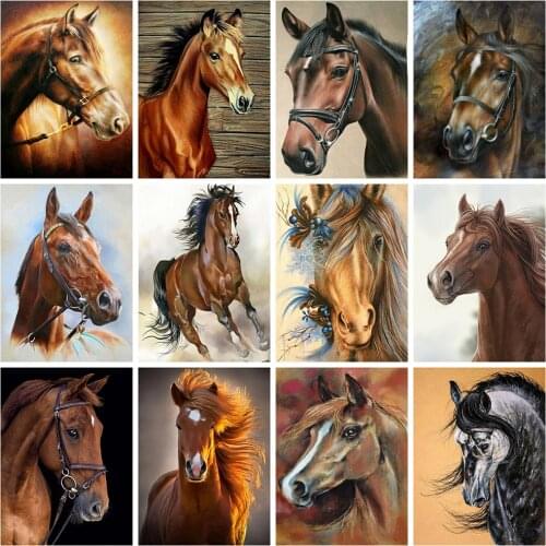 Evershine Diamond Painting Horse Rhinestone Pictures Full Set Embroidery Animals Cross Stitch Mosaic Full Layout Decoration Home