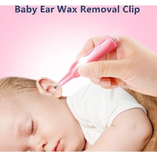 LED Light Ear Pick Ear Wax Removal Earpick Nose Clean Clip Baby Adults Nose Clean Tweezers Picks Wax Remover Ear Care Hot Sale
